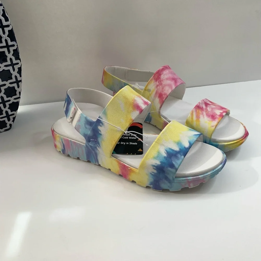 Skechers Foamies women’s sandals Tie Dye multi color size 10 - Picture 4 of 16